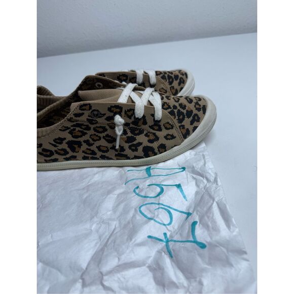 Torrid Stretch Knit Ruched Sneaker (WW) Size 10 Lace up Leopard Print - Picture 14 of 14